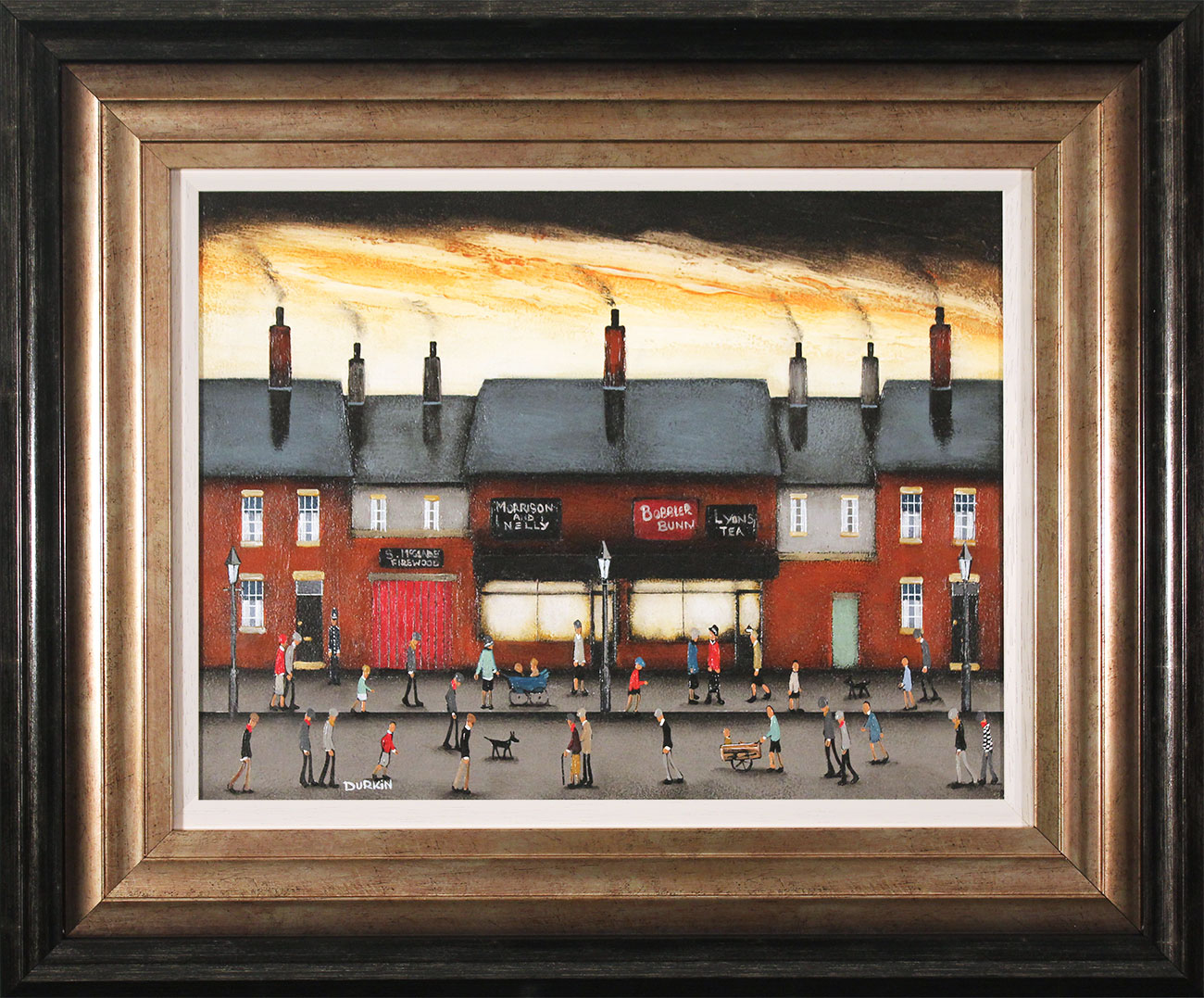 Sean Durkin, Original oil painting on panel, Down to the Shops . Click to enlarge