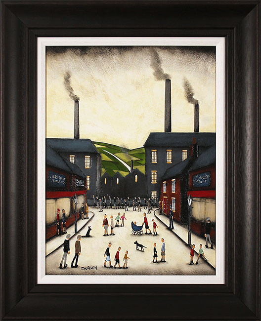 Sean Durkin, Original oil painting on panel, Factory Fields Forever, click to enlarge