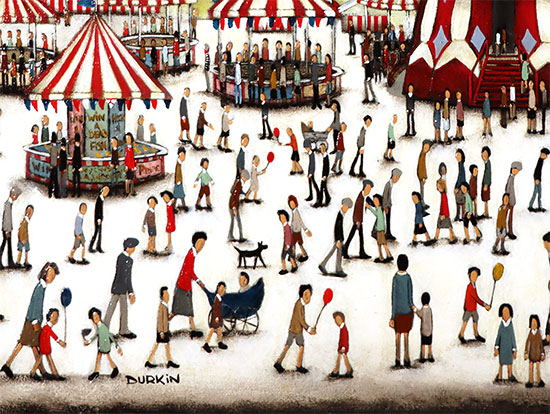 Sean Durkin, Original oil painting on panel, Days of the Fairground  Signature image. Click to enlarge