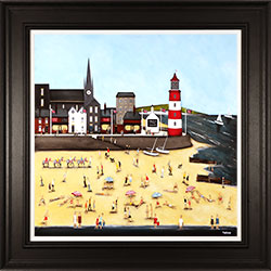 Sean Durkin, Original oil painting on panel, A Day at the Seaside