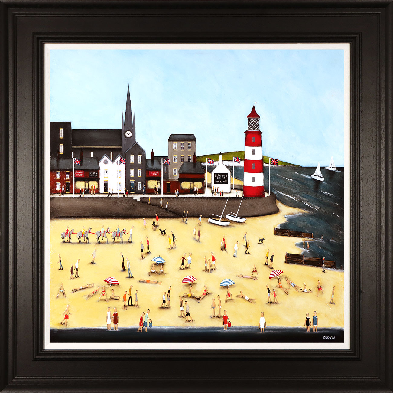 Sean Durkin, Original oil painting on panel, A Day at the Seaside. Click to enlarge