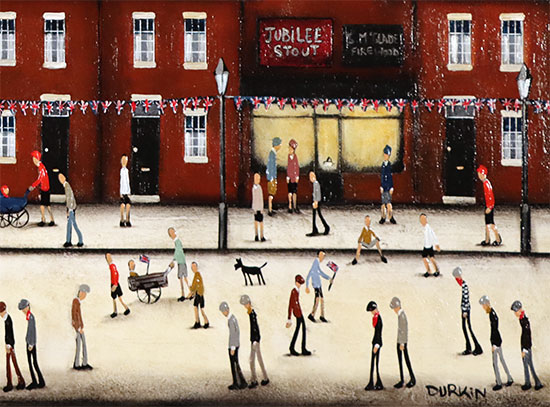 Sean Durkin, Original oil painting on panel, Street Party Dreamin ...