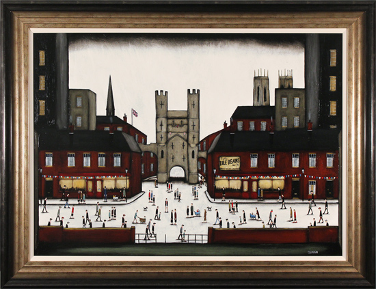 Sean Durkin, Original oil painting on panel, Monkbar, York