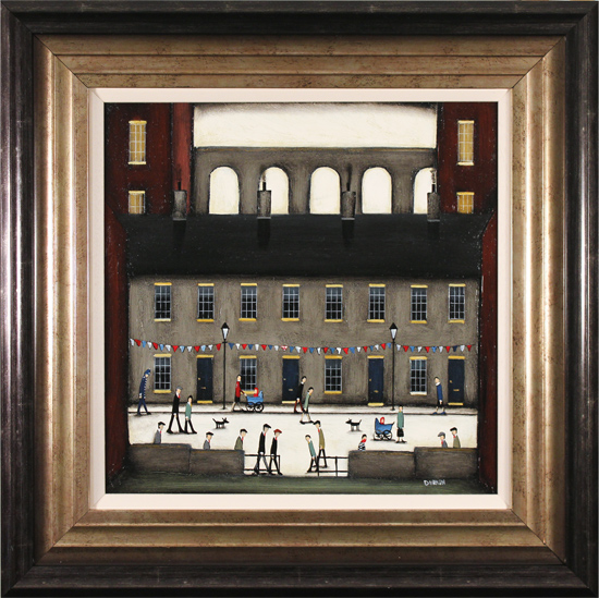 Sean Durkin, Original oil painting on panel, In the Middle of Our Street