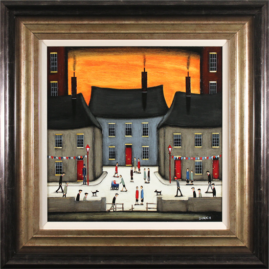 Sean Durkin, Original oil painting on panel, Sunset at the Schoolhouse