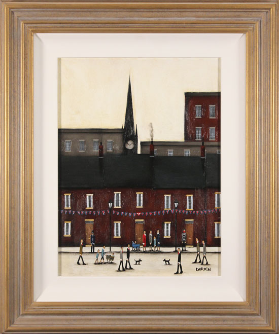 Sean Durkin, Original oil painting on panel, Street Party