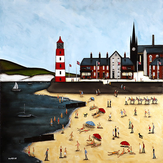 Sean Durkin, Original oil painting on panel, All You Need is a Bucket and Spade