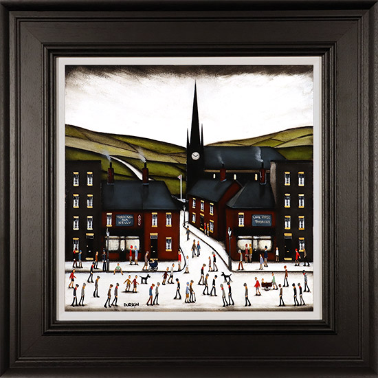 Sean Durkin, Original oil painting on panel, Valley Town