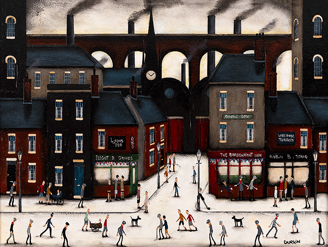 Sean Durkin, Original oil painting on panel, Tales from Beneath the Bridge