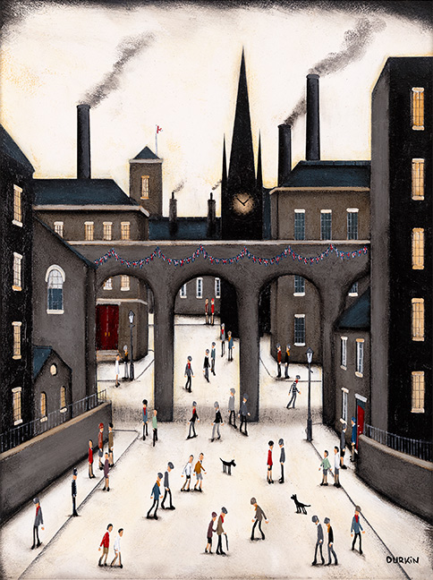 Sean Durkin, Original oil painting on panel, Ready for a Right Knees Up