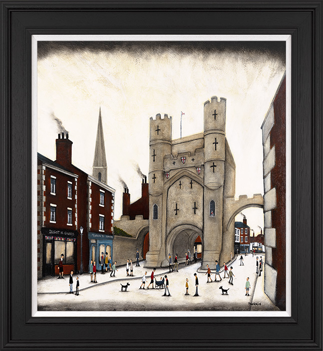 Sean Durkin, Original oil painting on panel, In Plain Sight, Monk Bar, York, click to enlarge