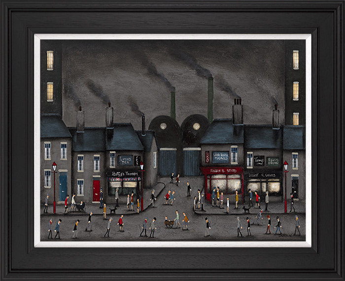 Sean Durkin, Original oil painting on panel, Grey Sky at Night, click to enlarge