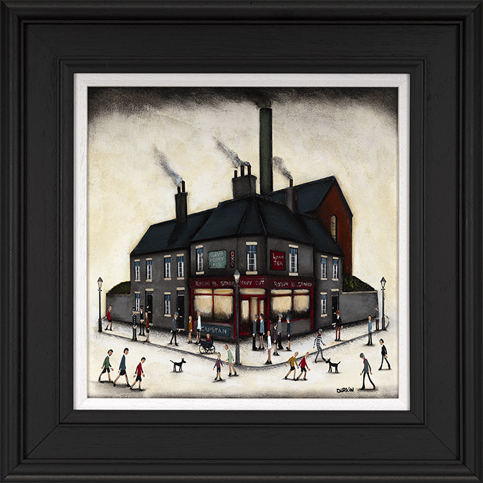 Sean Durkin, Original oil painting on panel, Down on the Corner, click to enlarge