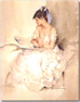 Sir William Russell Flint, Limited edition print, Girl Reading Large image. Click to enlarge