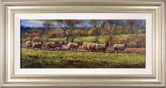 Stephen Hawkins, Oil on canvas, Morning Flock, click to enlarge