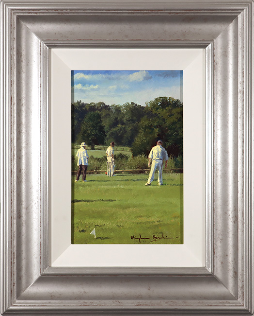 Stephen Hawkins, Original oil painting on panel, Up to the Boundary, click to enlarge