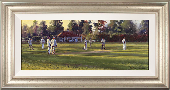 Stephen Hawkins, Original oil painting on canvas, The Cricket Match