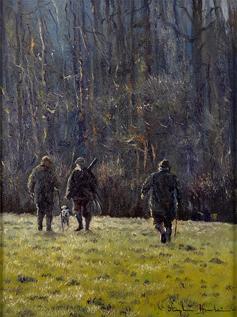 Stephen Hawkins, Original oil painting on canvas, The Shoot