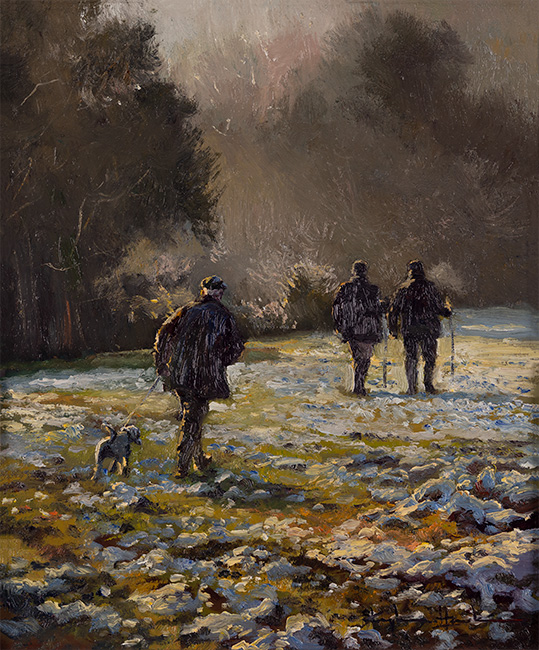 Stephen Hawkins, Original oil painting on panel, A Fine Winter's Morning