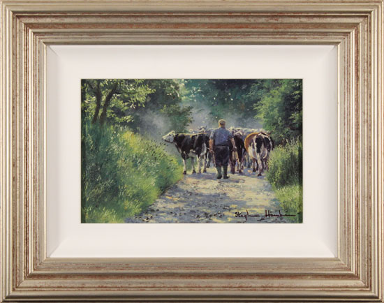 Stephen Hawkins, Original oil painting on panel, Last of the Herd, click to enlarge