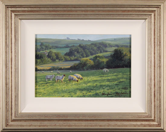 Stephen Hawkins, Original oil painting on panel, Afternoon Grazing