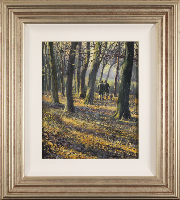 Stephen Hawkins, Original oil painting on panel, Brisk Autumn Walk  