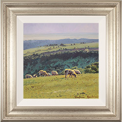 Stephen Hawkins, Original oil painting on panel, Summer Pasture, Swaledale Large image. Click to enlarge