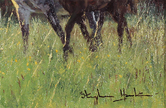 Stephen Hawkins, Original oil painting on panel, New Beginnings   Signature image. Click to enlarge