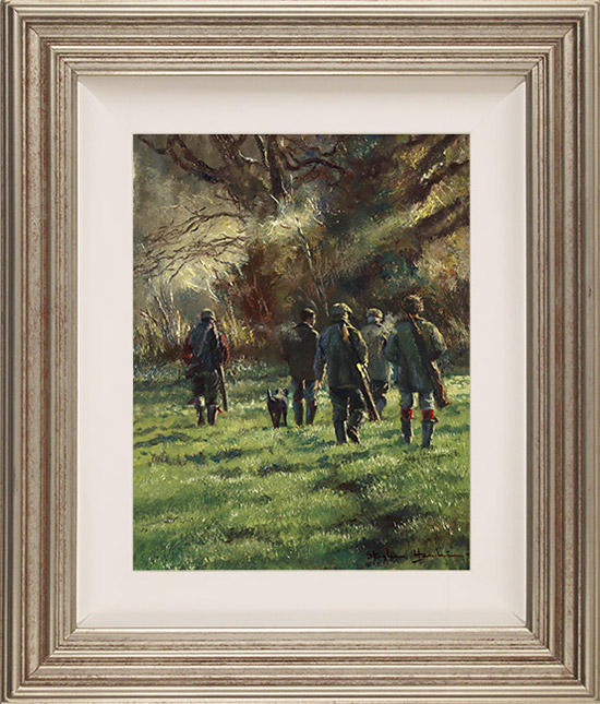 Stephen Hawkins, Original oil painting on panel, The Shooting Party