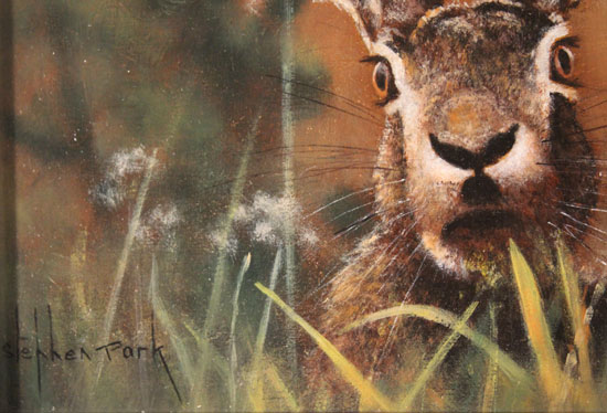 Stephen Park, Original oil painting on panel, Hare Signature image. Click to enlarge