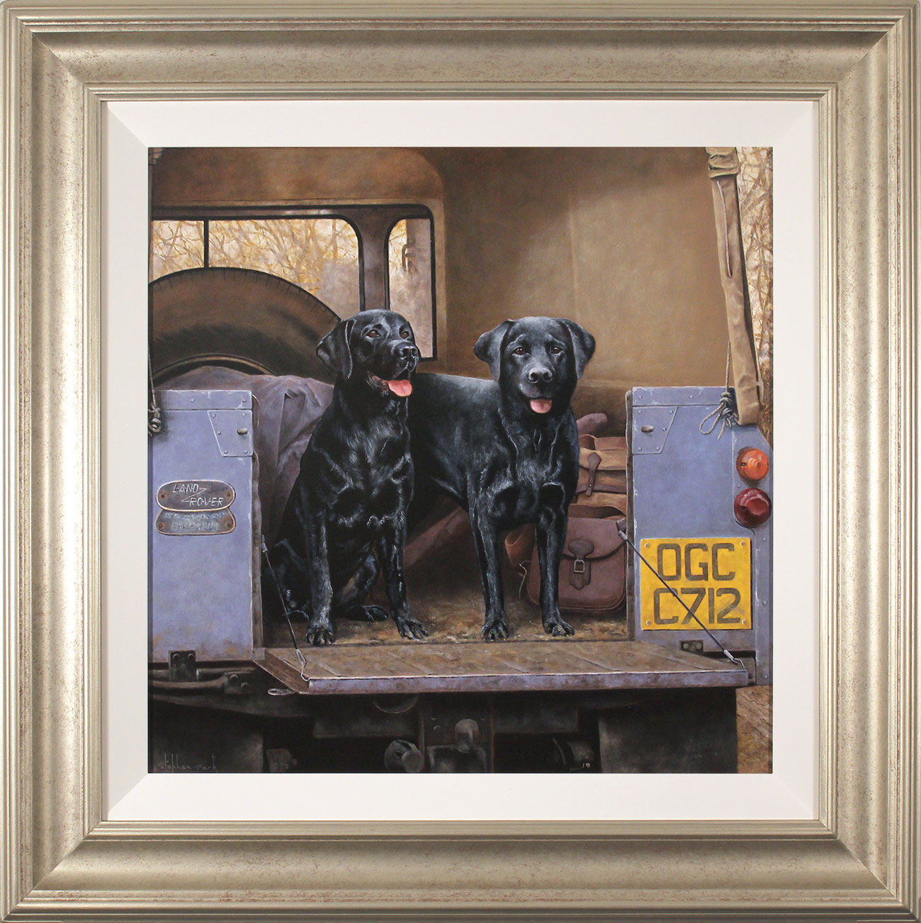 Stephen Park, Original oil painting on panel, Gun Dogs. Click to enlarge