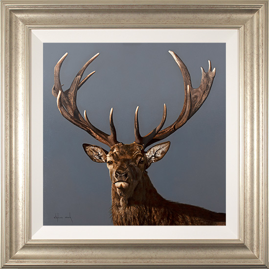 Stephen Park, Original oil painting on panel, Stag