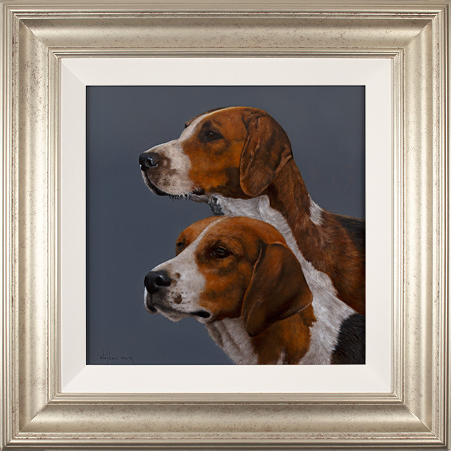 Stephen Park, Original oil painting on panel, Hounds, click to enlarge