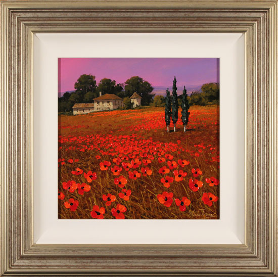 Steve Thoms, Original oil painting on panel, Tuscan Sunset, click to enlarge