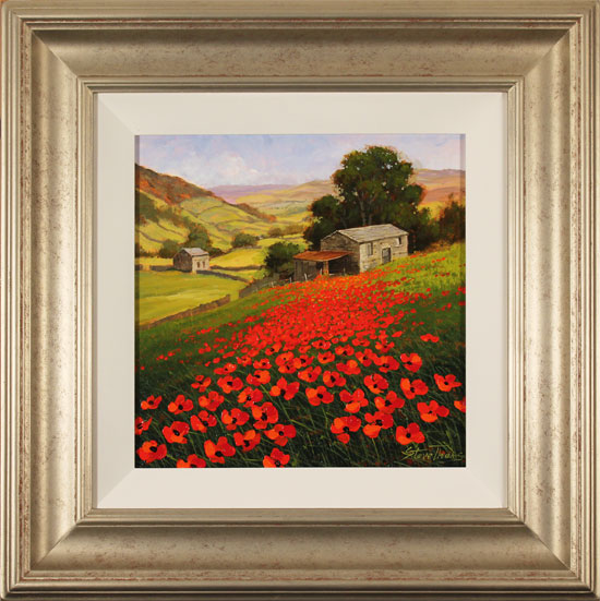 Steve Thoms, Original oil painting on panel, Yorkshire Poppies 