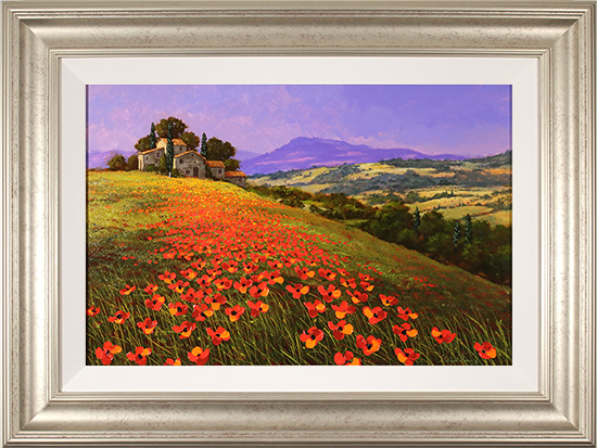 Steve Thoms, Original oil painting on panel, Tuscan Hills