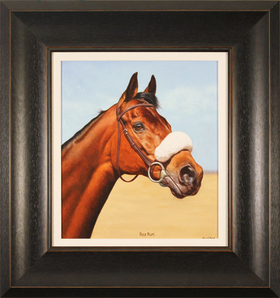 Stuart Herod, Original oil painting on panel, Red Rum, click to enlarge