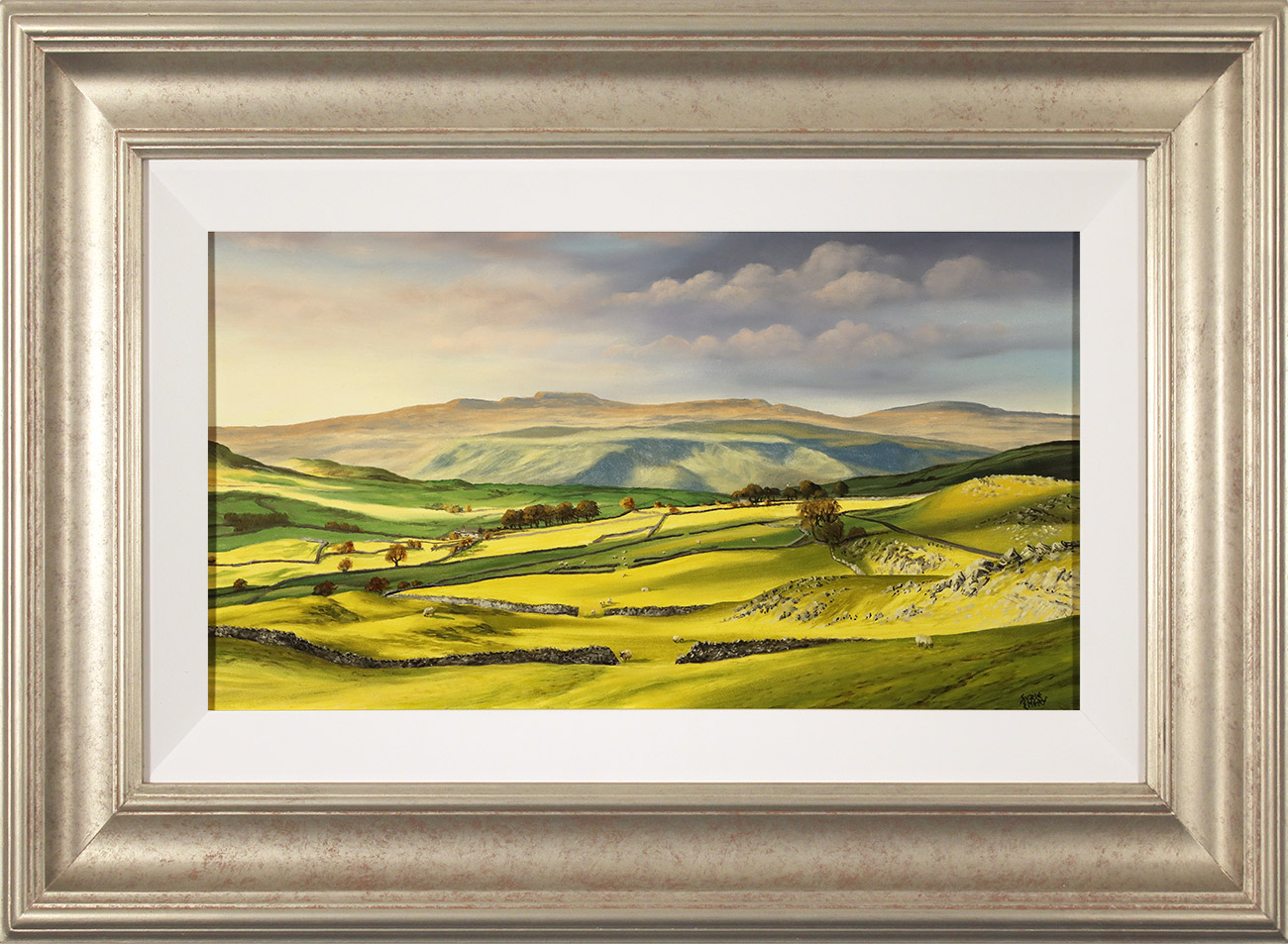 Suzie Emery, Original acrylic painting on board, Pen-y-ghent, click to enlarge
