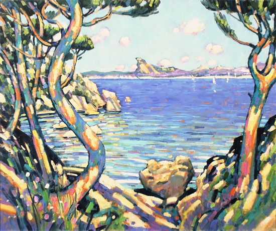 Terence Clarke, Original oil painting on canvas, Golden Afternoon, Cote D'Azur