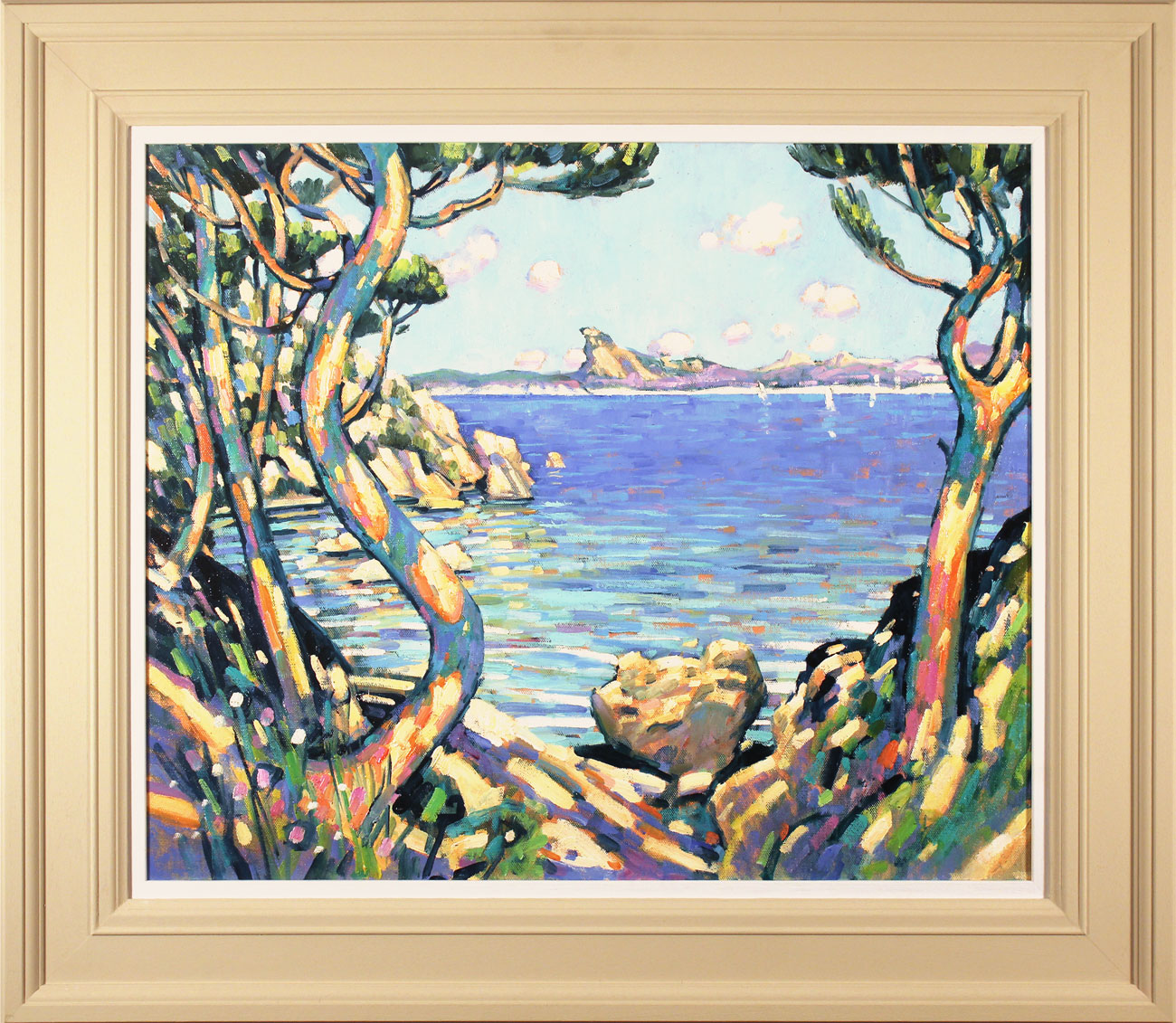 Terence Clarke, Original oil painting on canvas, Golden Afternoon, Cote D'Azur. Click to enlarge