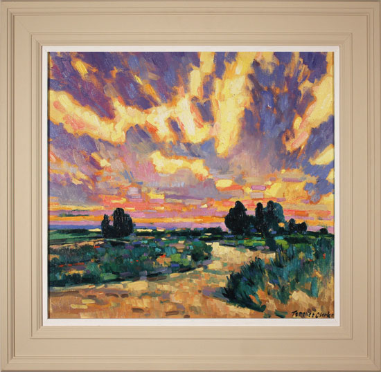 Terence Clarke, Original oil painting on canvas, Delfland Sunset