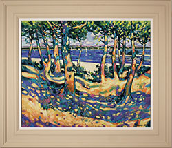 Terence Clarke, Original oil painting on canvas, Lakes and Trees at La Marina  Large image. Click to enlarge