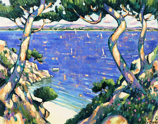 Terence Clarke, Original oil painting on canvas, Little Bay near La Ciotat Without frame image. Click to enlarge