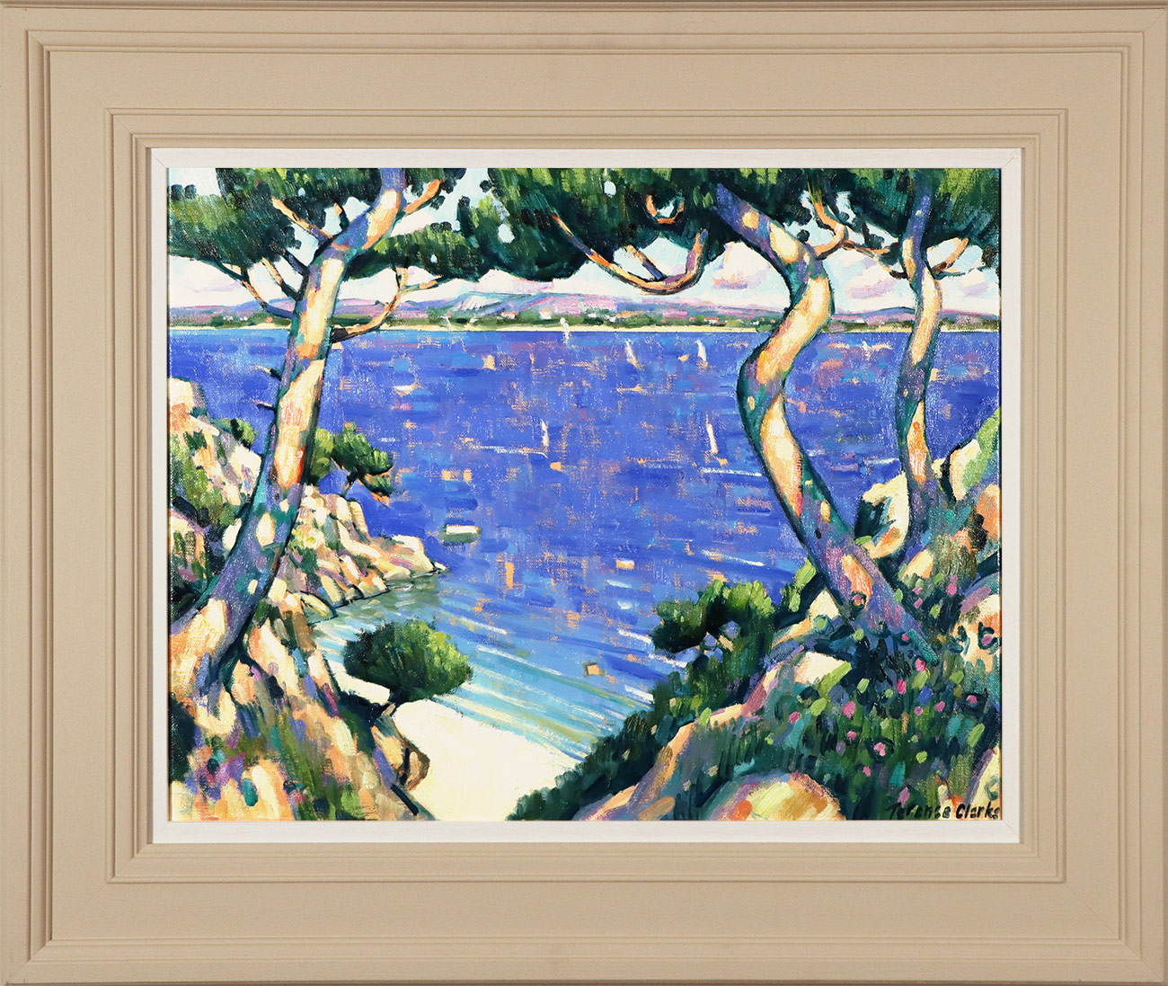 Terence Clarke, Original oil painting on canvas, Little Bay near La Ciotat. Click to enlarge