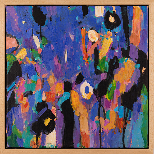 Terence Clarke, Original acrylic painting on canvas, Blue Garden