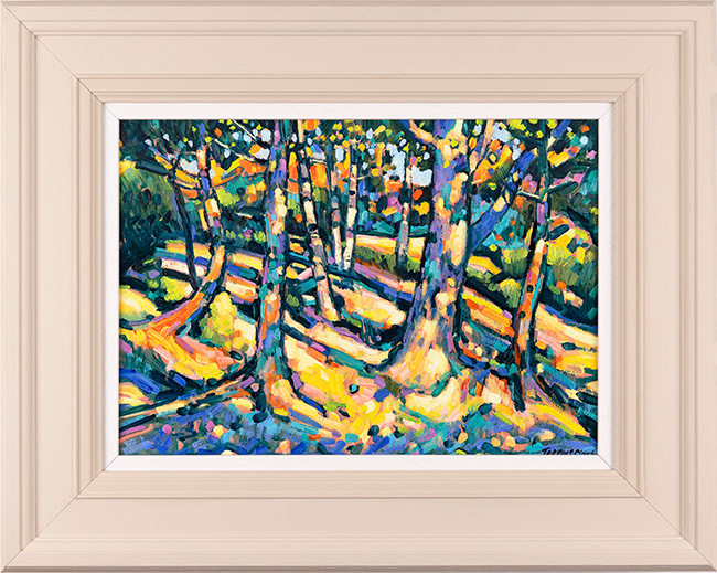 Terence Clarke, Original acrylic painting on canvas, Autumn Woodland