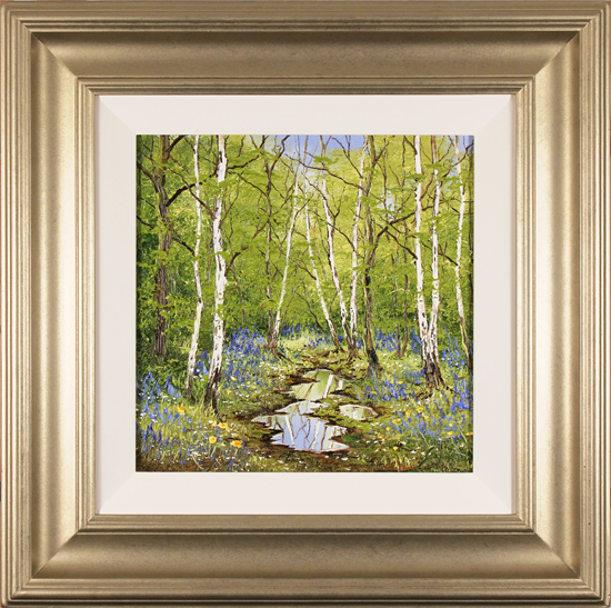 Terry Evans, Original oil painting on canvas, Silver Birches in Spring, click to enlarge