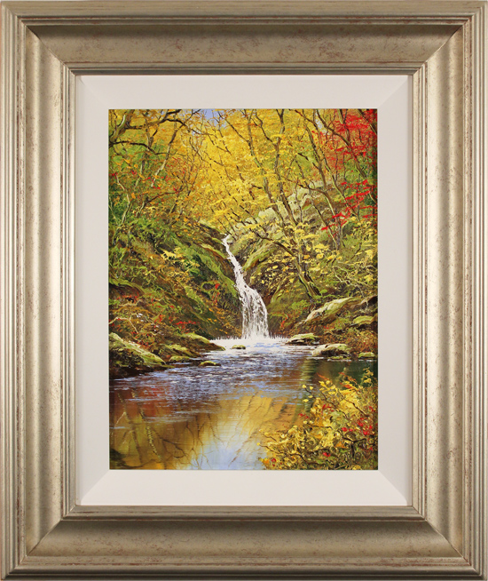 Terry Evans, Original oil painting on canvas, Janet's Foss, Yorkshire Dales