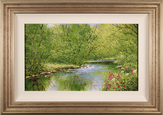 Terry Evans, Original oil painting on canvas, Midsummer by the River 