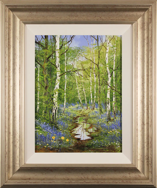 Terry Evans, Original oil painting on canvas, Bluebell Wood 